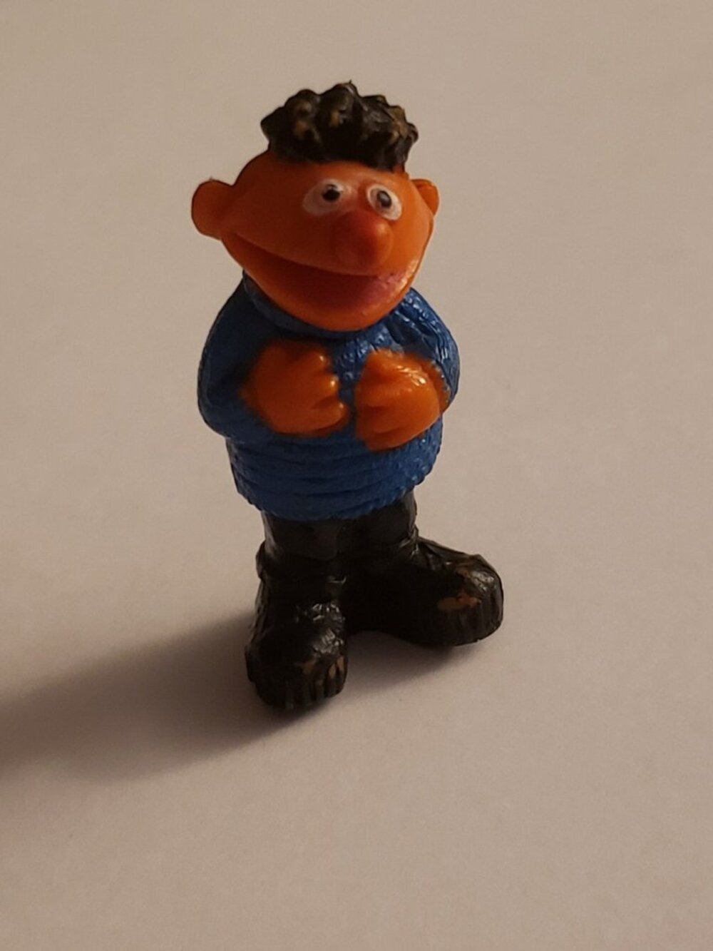 Vintage Ernie Sesame Street Muppets Inc Figure Figurine Blue Toy Hong Kong